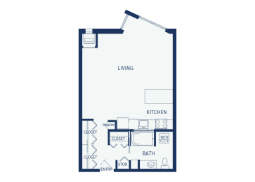 Studio, 1 bath, 600 sqft, $1,190