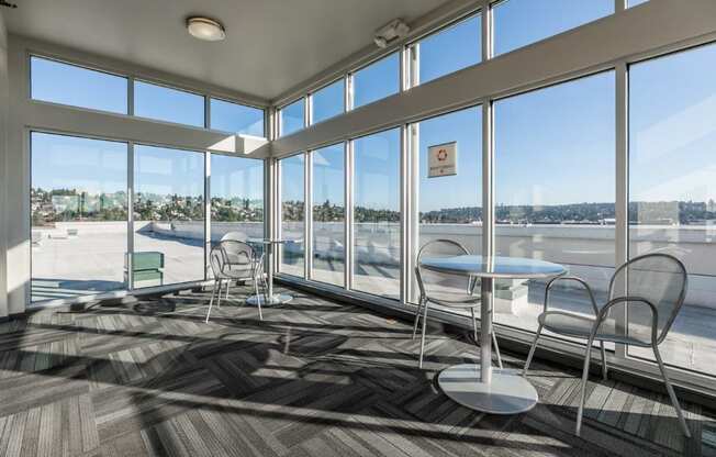 Koi Apartments in Ballard, Washington Sitting Area with Expansive Views