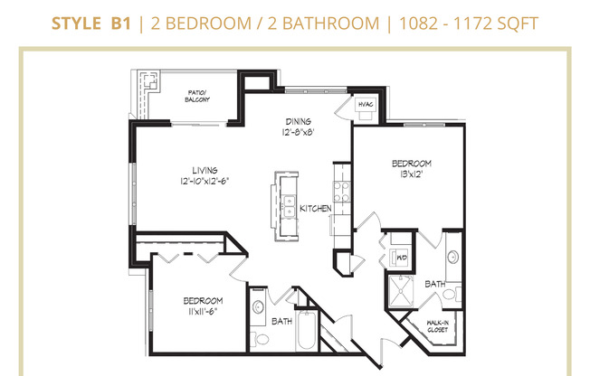 2 beds, 2 baths, 1,082 sqft, $1,615, Unit 8119-206