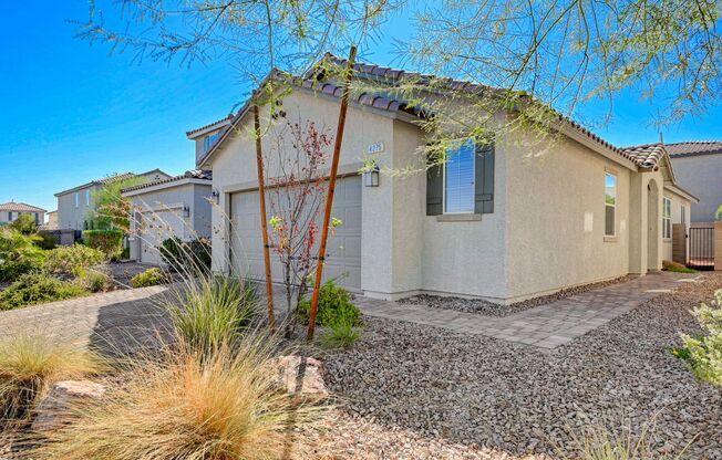 single story, 2 bed, 2 bath, 2 car garage in gated community