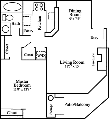 1 bed, 1 bath, 709 sqft, $2,379