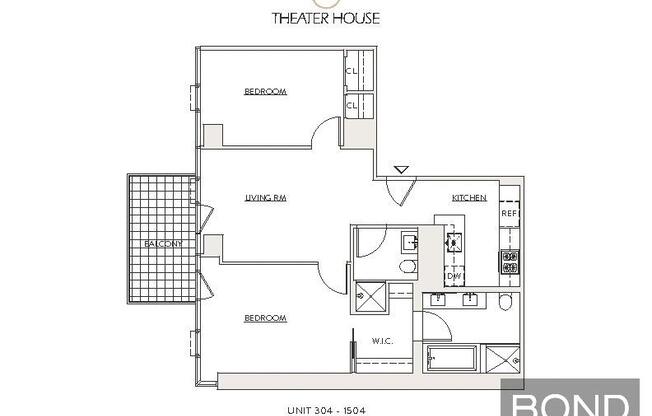 2 beds, 2 baths, $7,895, Unit 1204