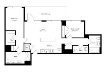 2 beds, 2.5 baths, 1,175 sqft, $4,268