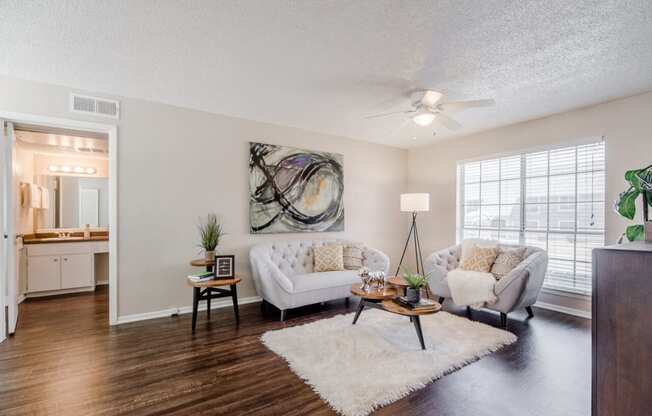 Living Room at Park Villas, Fort Worth