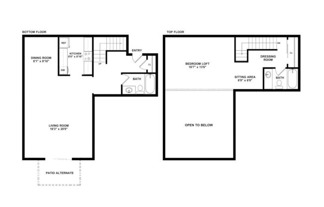 1 bed, 1.5 baths, 890 sqft, $2,411
