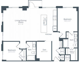 2 beds, 2 baths, 1,402 sqft, $3,608