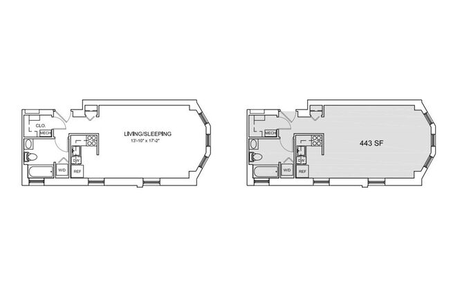 Studio, 1 bath, 439 sqft, $1,559, Unit C-008