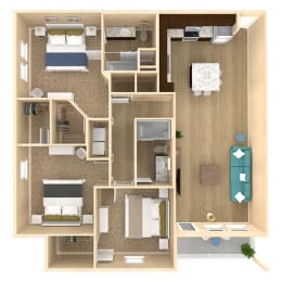 3 beds, 2 baths, 1,332 sqft, $2,561