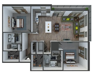 2 beds, 2 baths, 1,228 sqft, $1,969