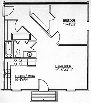 1 bed, 1 bath, 706 sqft, $965, Unit 5