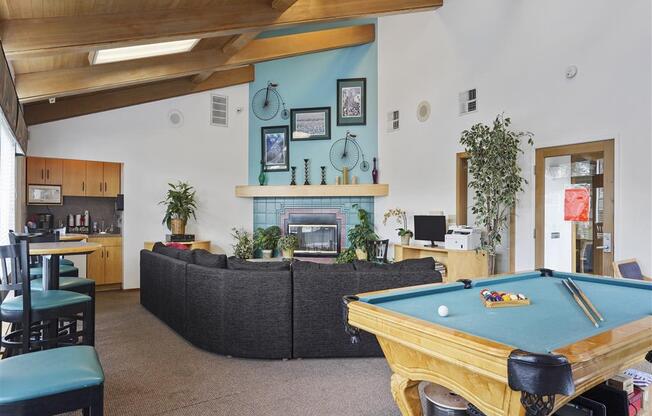 Entertainment room at Parkside Apartments, California, 95616