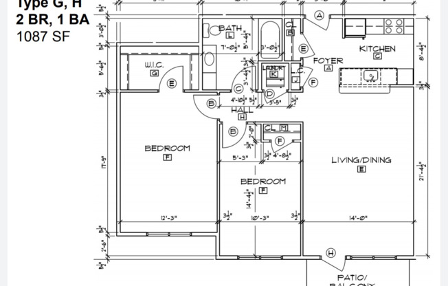 2 beds, 1 bath, 1,087 sqft, $2,060, Unit 1015