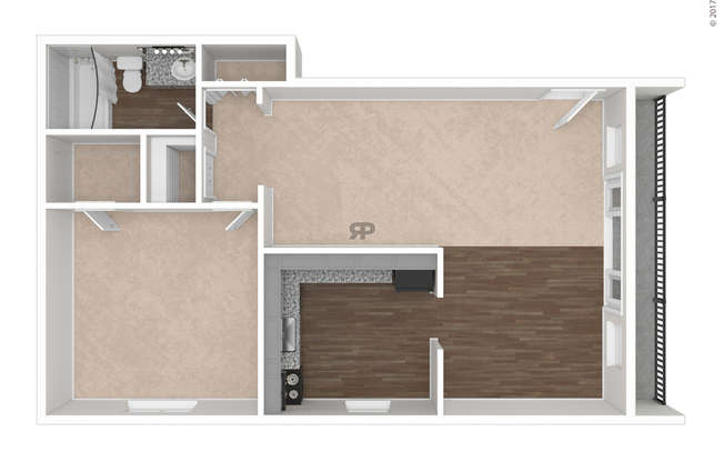 1 bed, 1 bath, 870 sqft, $980
