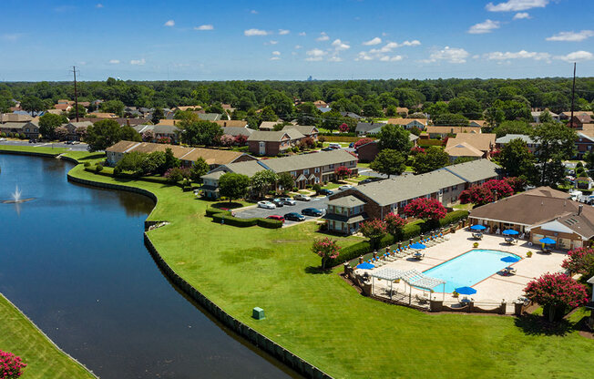 Aerial of Holly Point Apartments