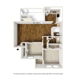 1 bed, 1 bath, 997 sqft, $1,332