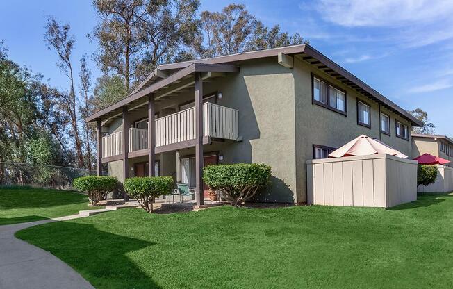 a large lawn in front of a house