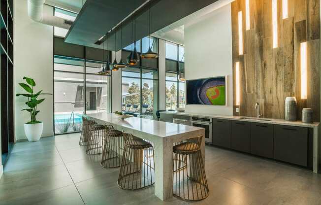 resident social lounge kitchen