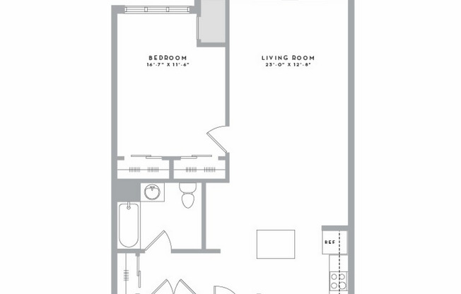 1 bed, 1 bath, 822 sqft, $2,575
