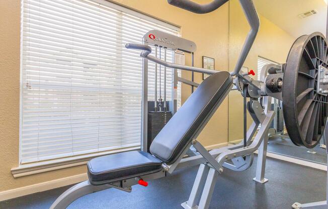 Fully equipped fitness center with exercise machinesÂ 