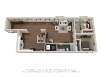 2 beds, 1 bath, 1,136 sqft, $2,050