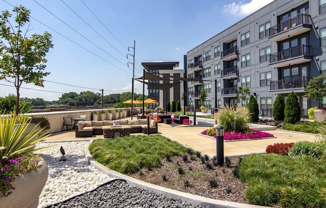 Station R Apartments in Atlanta GA photo of beautiful landscaping