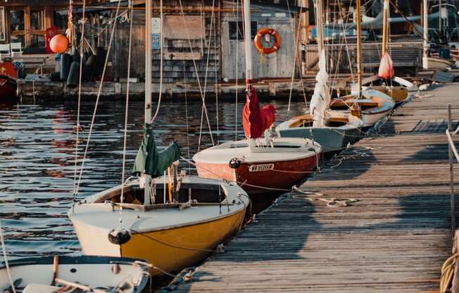 South Lake Union Boats at Dexter Lake Union, Washington