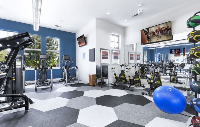 the gym at the m on hennepin apartments in minneapolis, mn