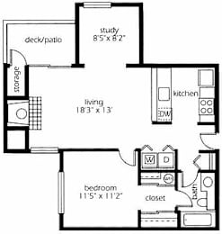 1 bed, 1 bath, 700 sqft, $1,560