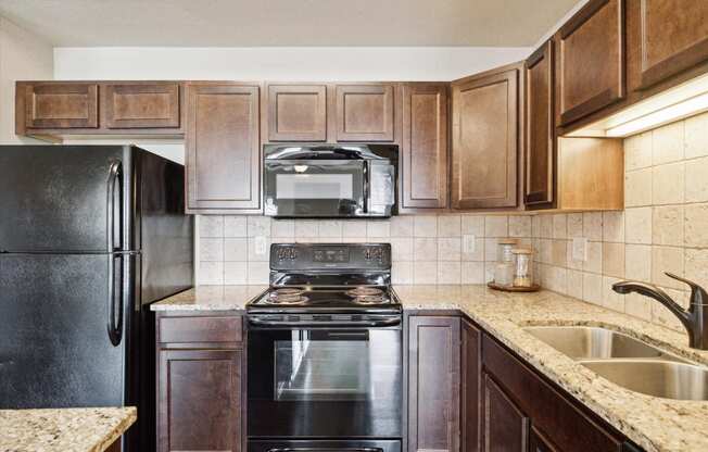 Kitchen with Black Appliances