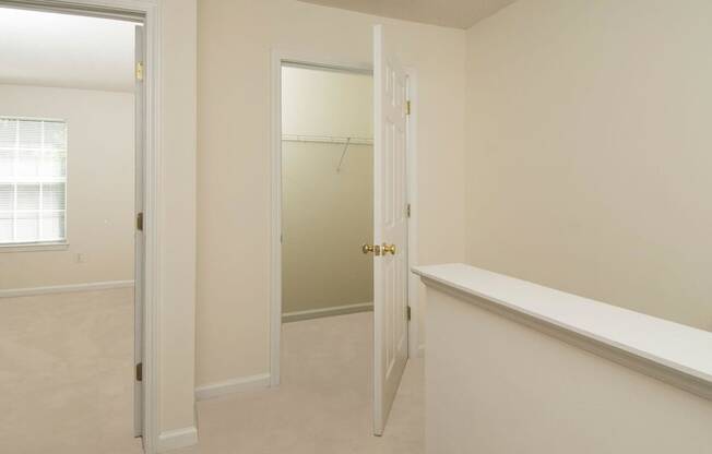 upstairs hallway with closet