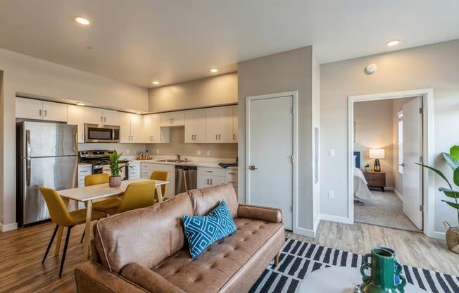 Living Room at Parq Crossing Apartments