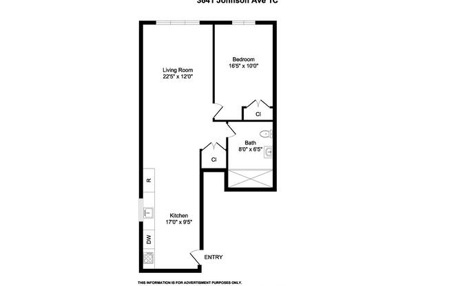 1 bed, 1 bath, $2,756, Unit 1C