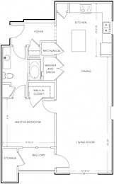 1 bed, 1 bath, 883 sqft, $1,686