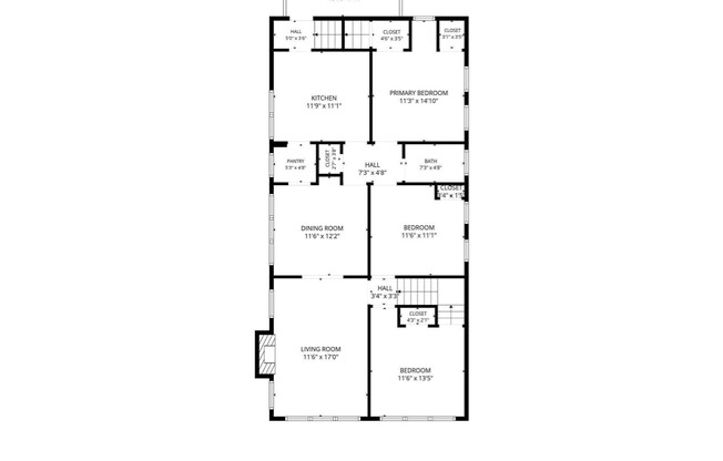 3 beds, 1 bath, 1,300 sqft, $3,450, Unit 1