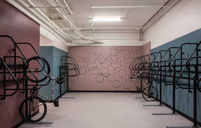 The Flat Resident Bike Storage at The Flat, Los Angeles, 90017