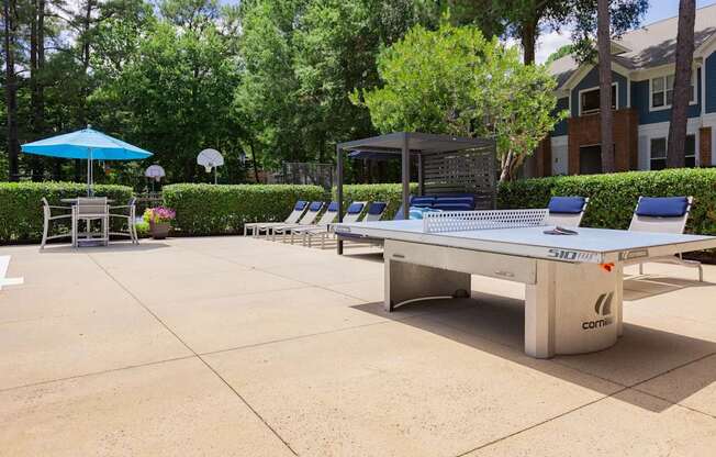 Outdoor Ping Pong Table at Crestline Cary, North Carolina