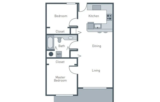 2 beds, 1 bath, 750 sqft, $2,295, Unit 502