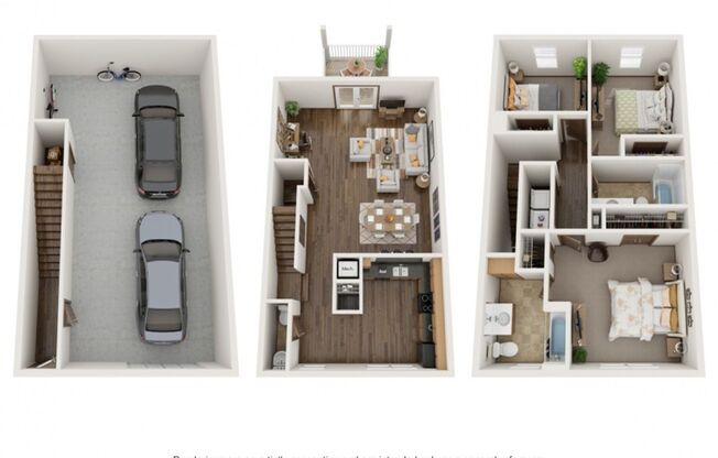 3 beds, 2.5 baths, 1,960 sqft, $1,950, Unit 317SMA3