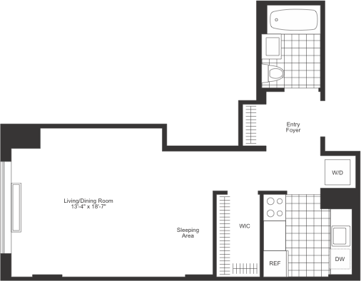 Studio, 1 bath, $4,695, Unit S08D