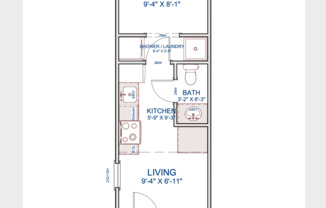 1 bed, 1 bath, 282 sqft, $985, Unit Cottages Unit #6