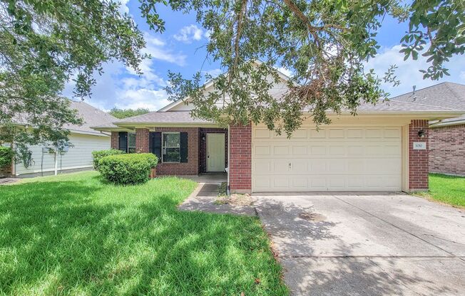 Welcome home to this well-maintained 3-bedroom, 2-bath residence in Dickinson, Texas. This inviting home features upgraded tile flooring throughout, offering both style and easy maintenance. The spacious floor plan provides comfortable living areas, a fun