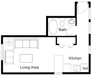 Studio, 1 bath, 322 sqft, $1,333