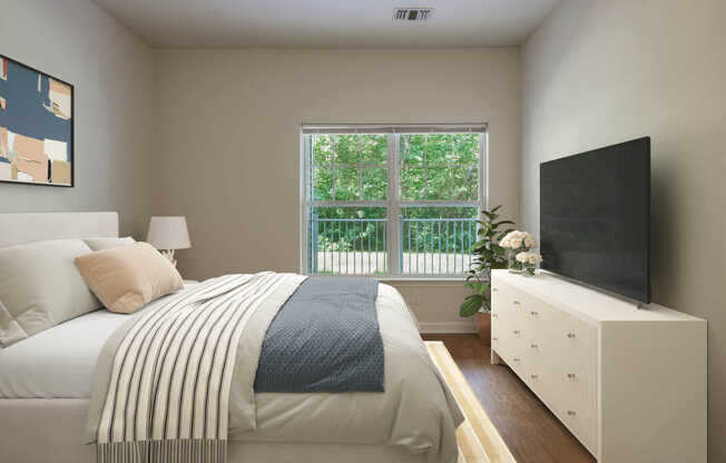 Bedroom with Hard Surface Flooring