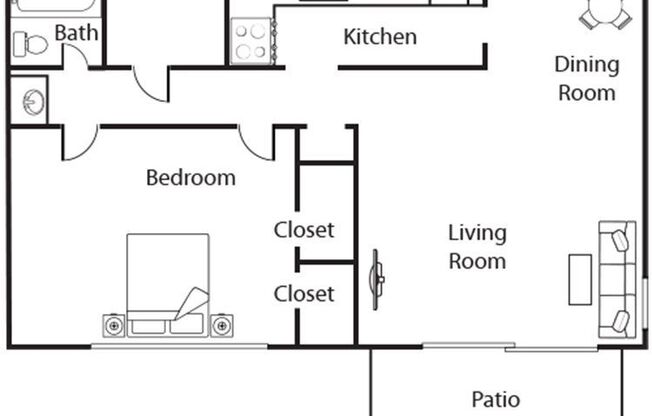 1 bed, 1 bath, 925 sqft, $1,245