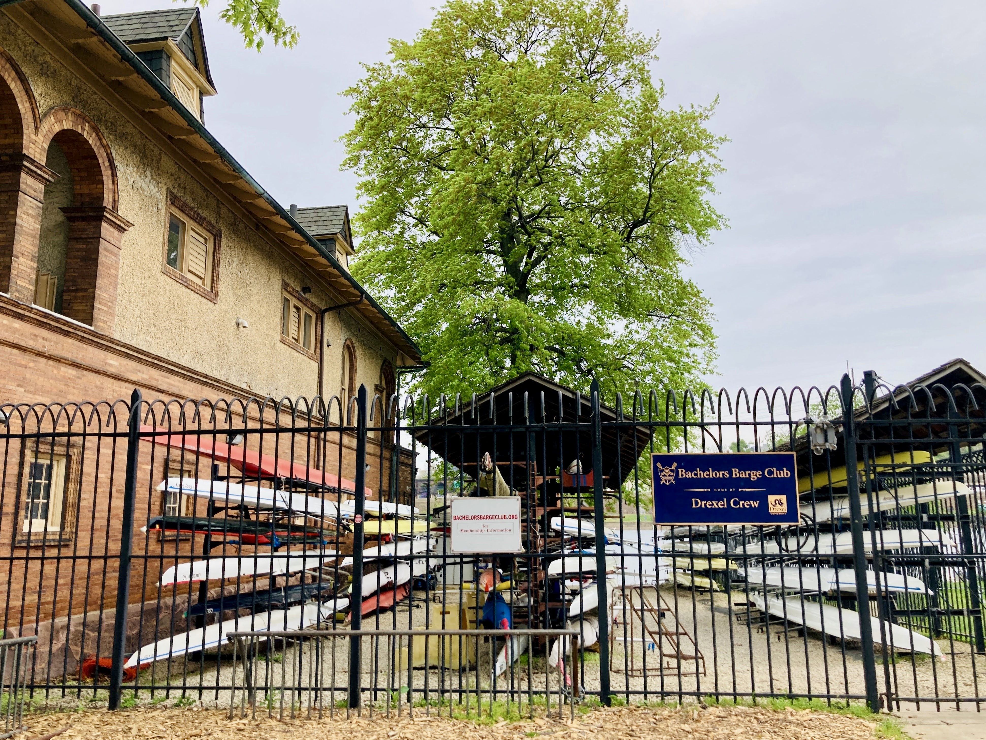 Drexel Crew Boats on Boathouse Row