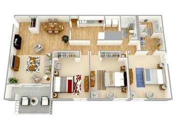 3 beds, 2 baths, 1,350 sqft, $1,360