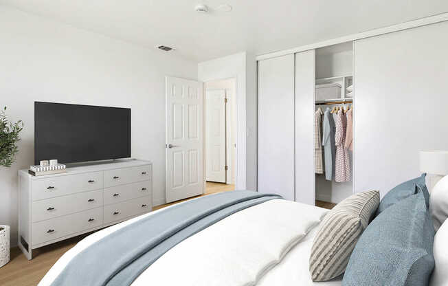 Bedroom with Hard Surface Flooring
