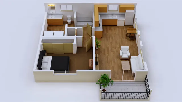 1 bed, 1 bath, 668 sqft, $1,370