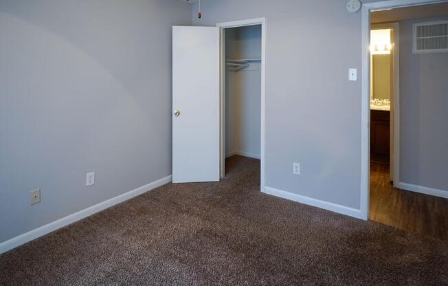 a double door in a room