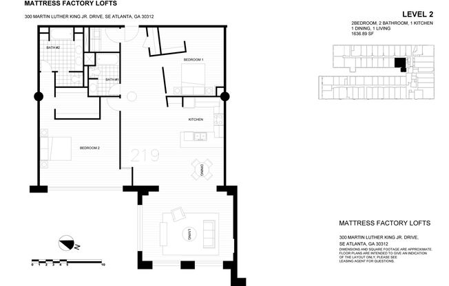 2 beds, 2 baths, 1,637 sqft, $2,835, Unit 219